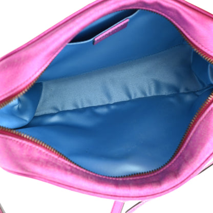 Gucci Laminated Nappa Matelasse Small GG Marmont Chain Shoulder Bag Fuxia Rosso Rosa 5 of 11