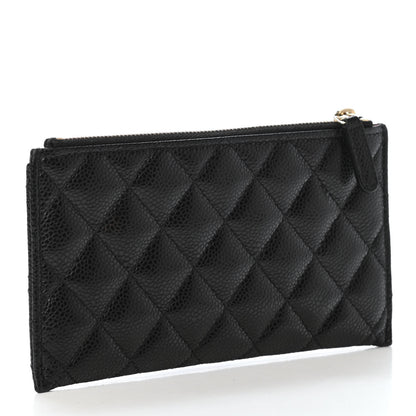 Chanel Caviar Quilted Classic Zip Pouch Black 2 of 4