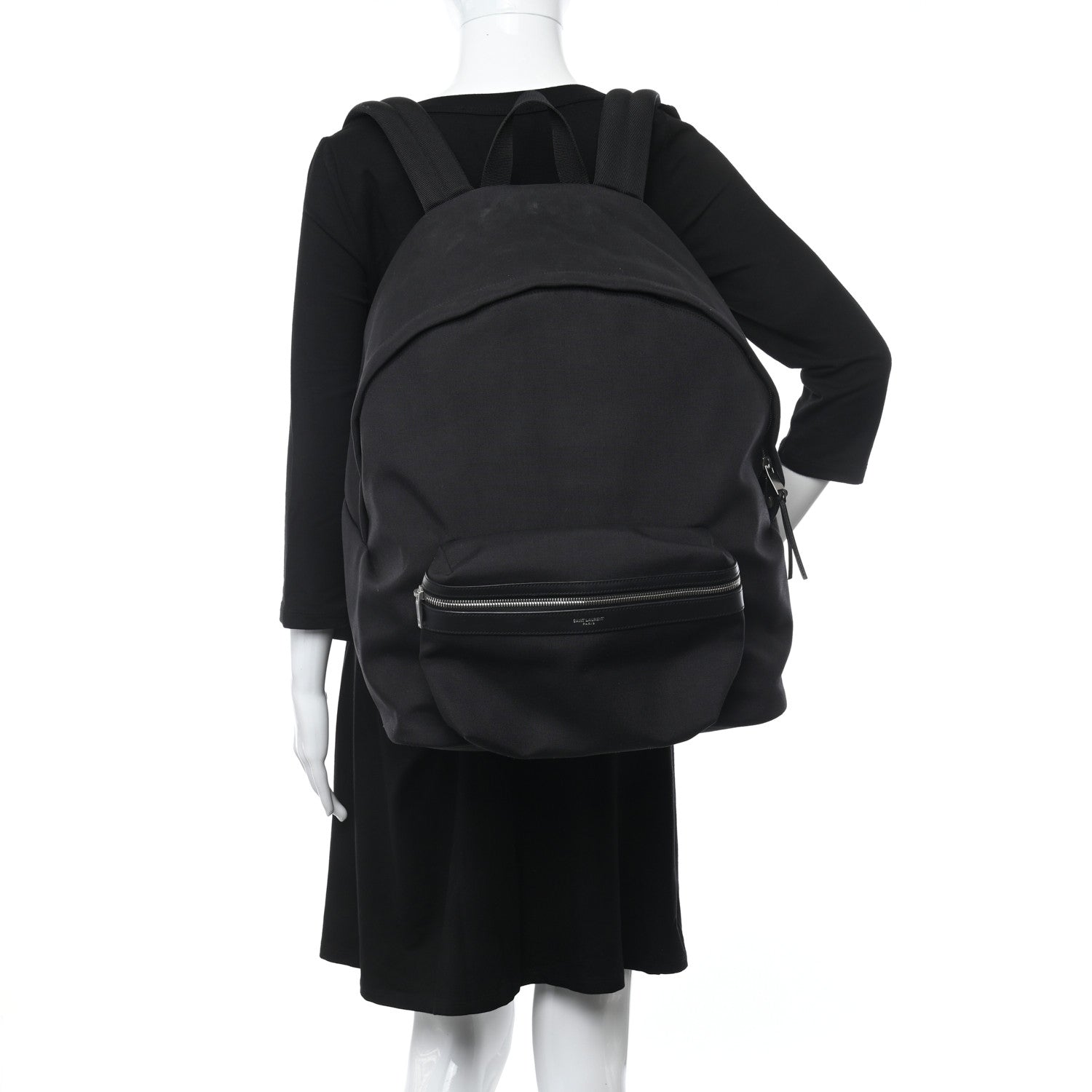 Saint Laurent Canvas City Backpack Black 2 of 12