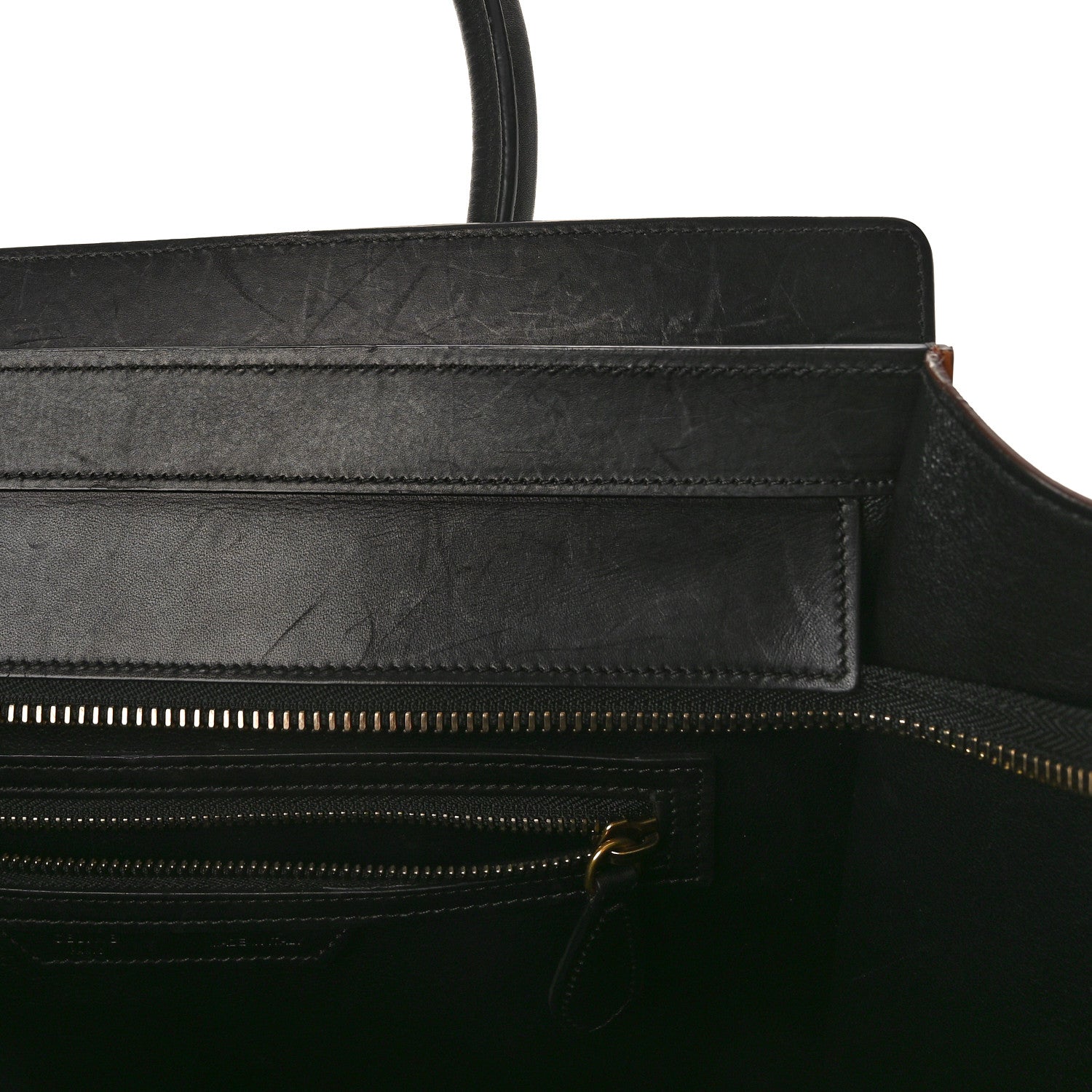 Celine Satin Calfskin Mini Tri-Color Luggage Seashell 13 of 15