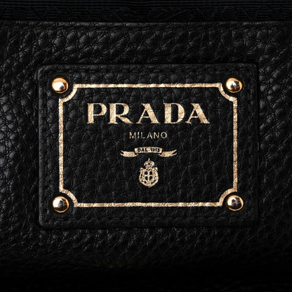 Prada Vitello Daino Shopping Satchel Black 6 of 17