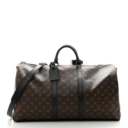 Louis Vuitton Monogram Macassar Keepall Bandouliere 55 1 of 12