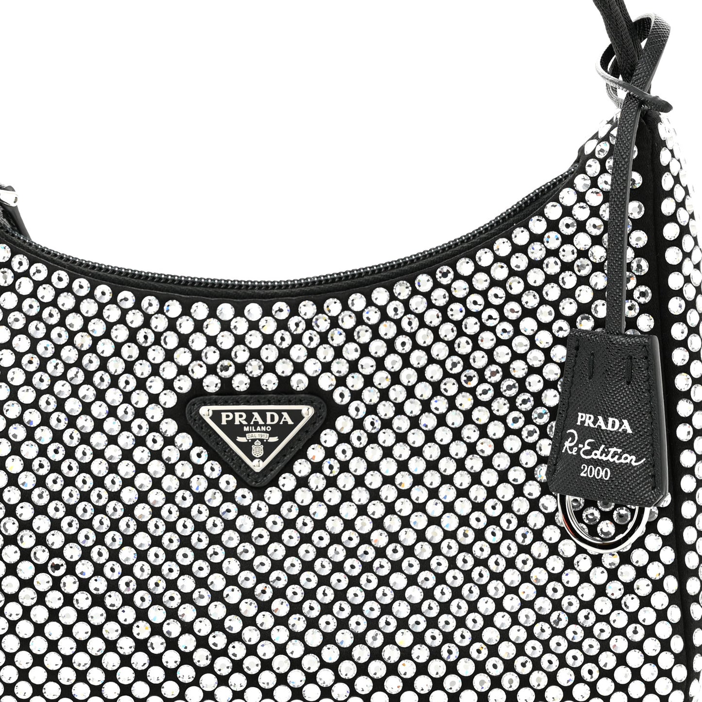 Satin Crystal Mini Re-Edition 2000 Bag Cristal