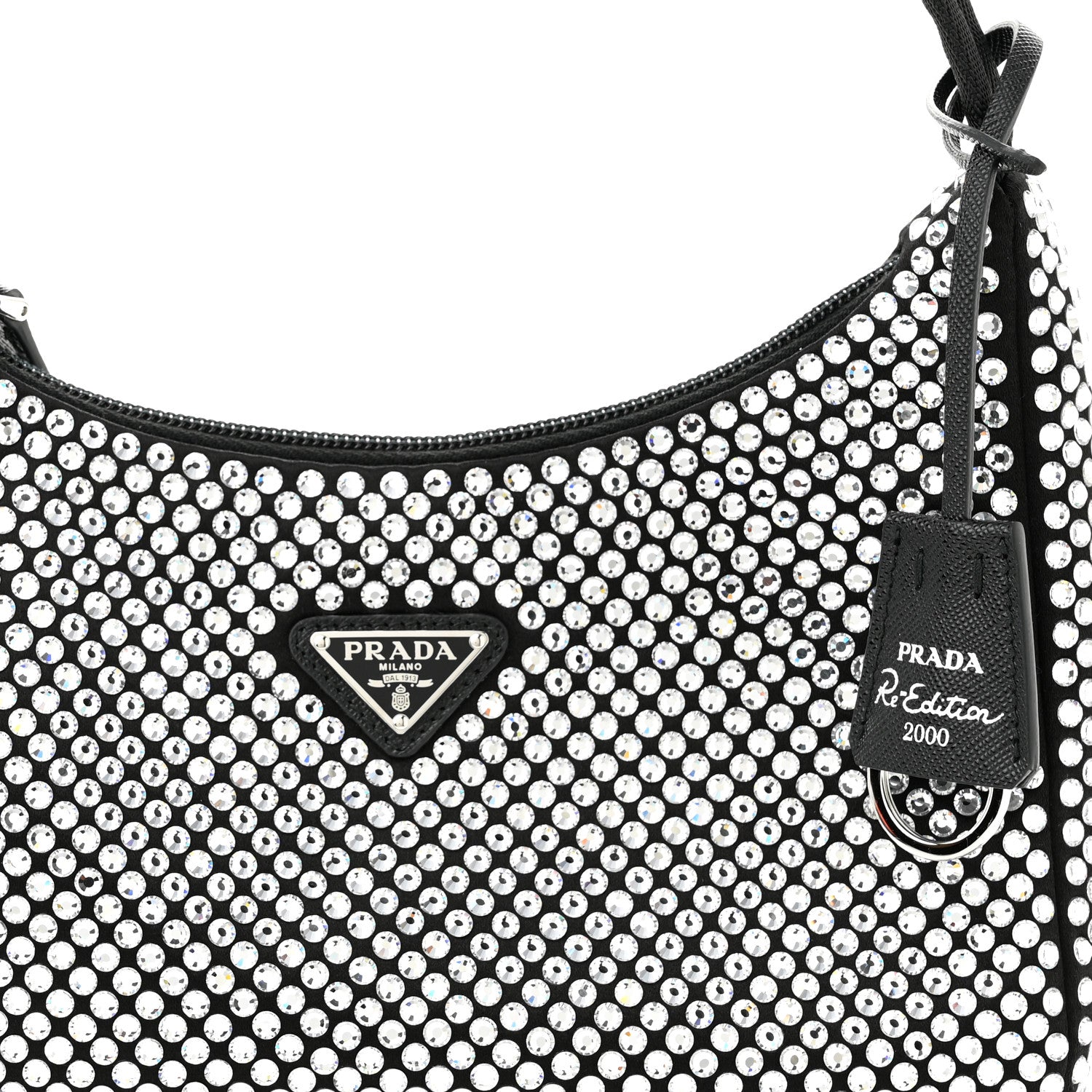 Prada Satin Crystal Mini Re-Edition 2000 Bag Cristal 8 of 11