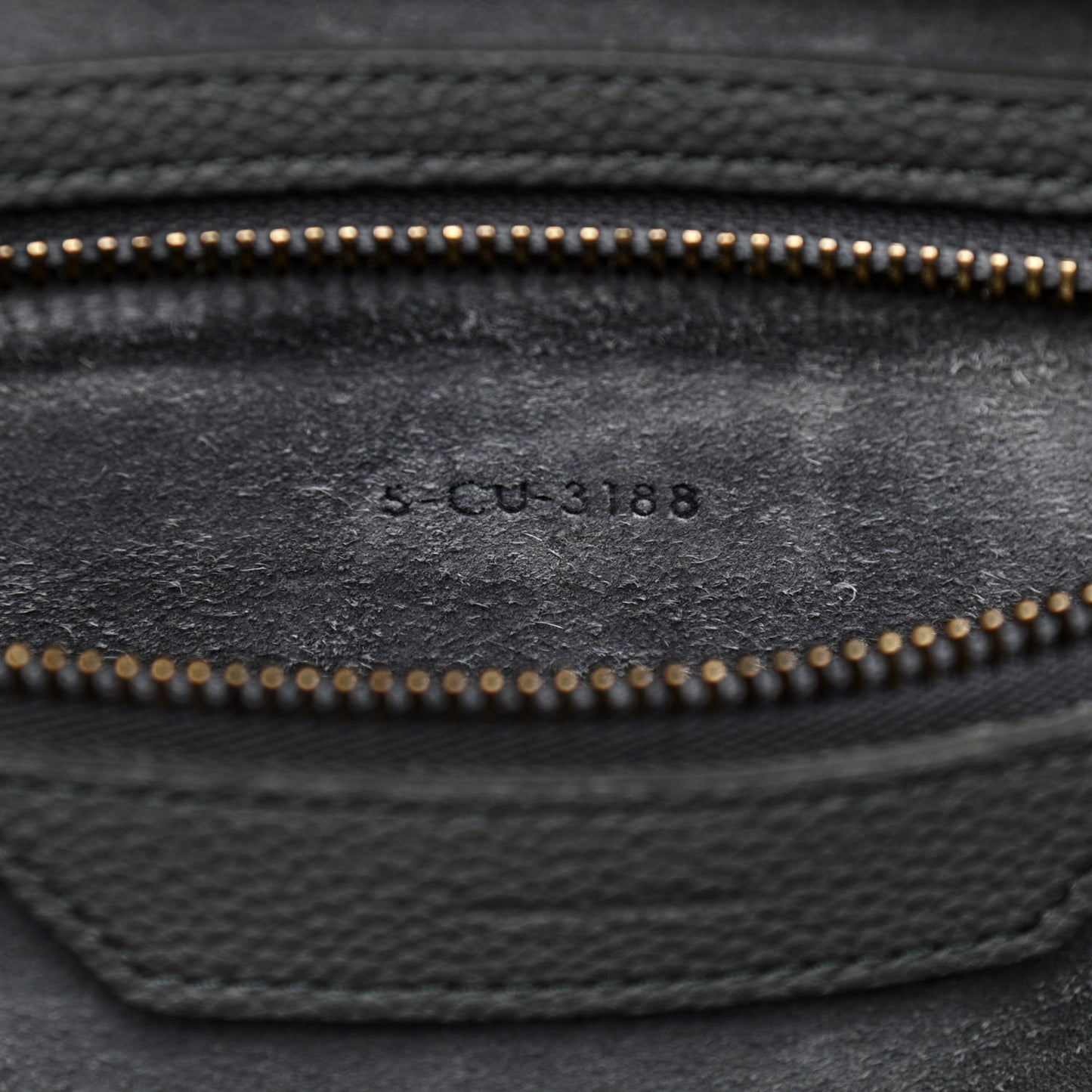 Drummed Calfskin Mini Luggage Kohl