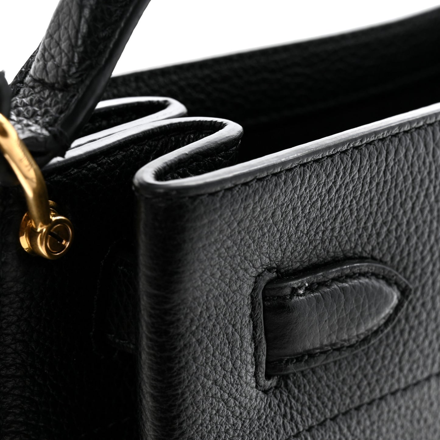 Small Classic Grain Islington Bucket Bag Black