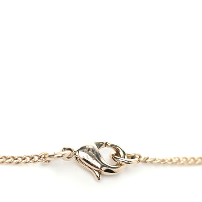 Chanel Metal Crystal Logo Bird Cage Necklace Gold 4 of 4