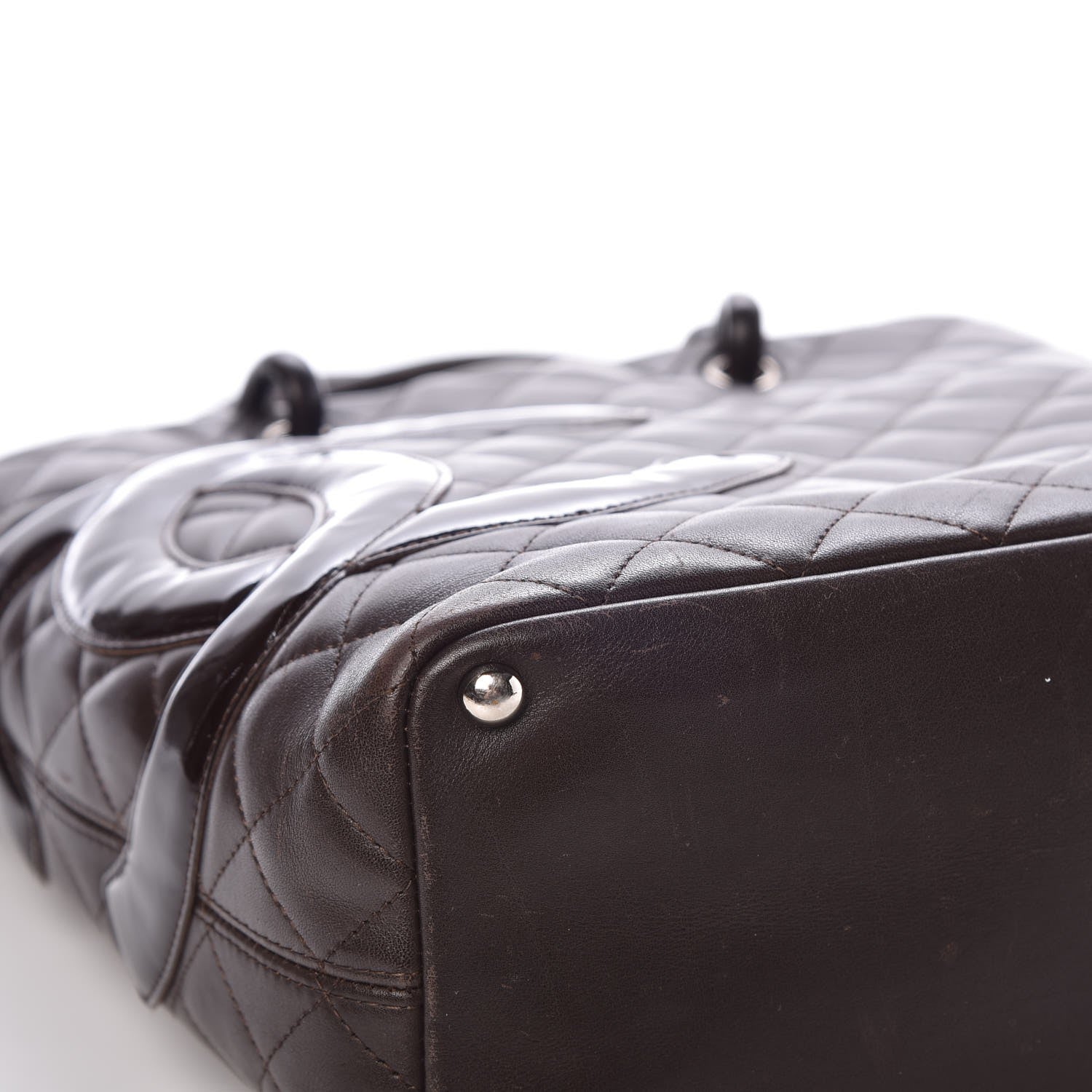 Chanel Calfskin Quilted Medium Cambon Tote Brown 11 of 16