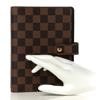 Louis Vuitton Damier Ebene Medium Ring Agenda Cover 2 of 9