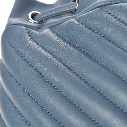 Chanel Calfskin Chevron Quilted Small Urban Spirit Backpack Light Blue 13 of 17