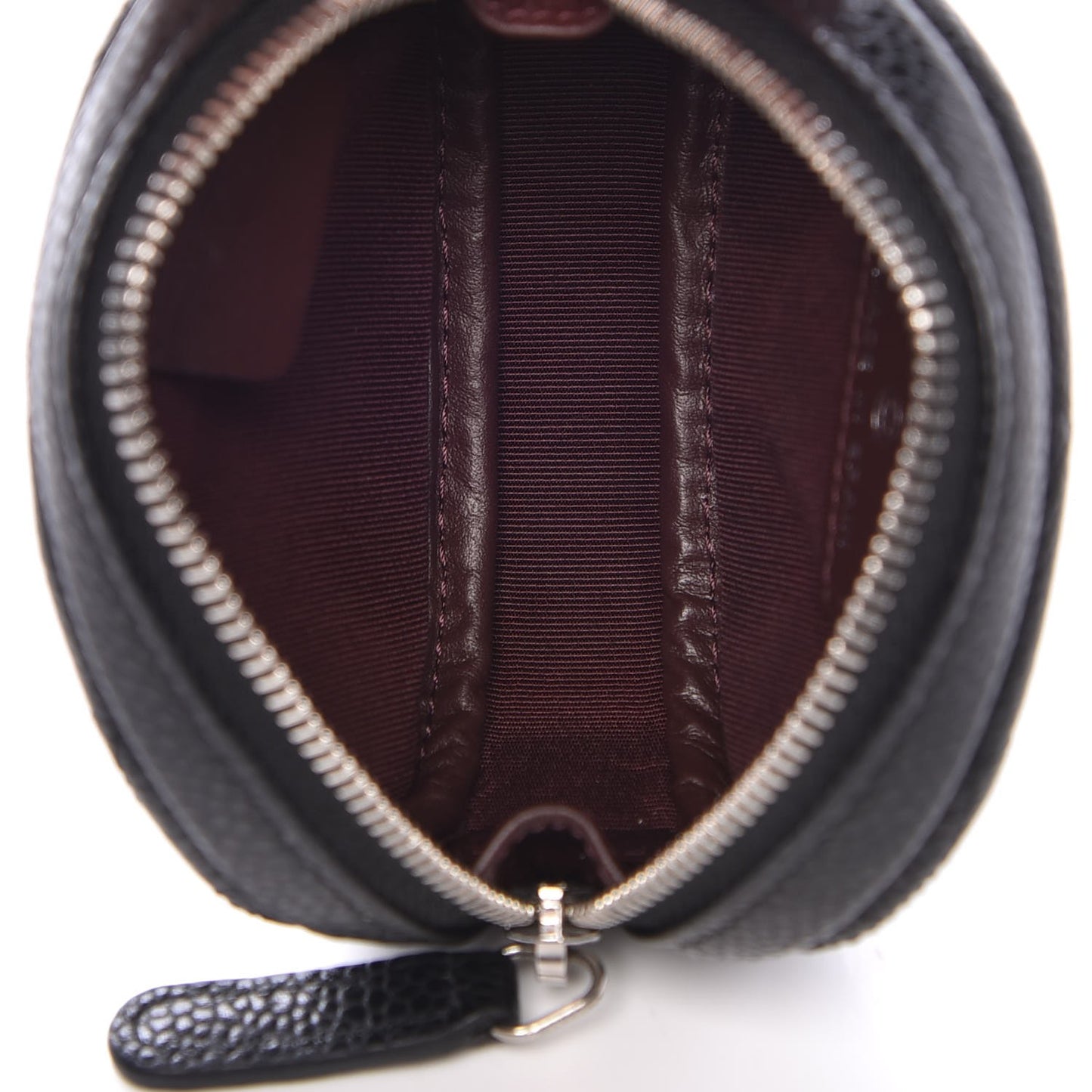 Caviar Quilted Zip Around Classic Coin Purse Black