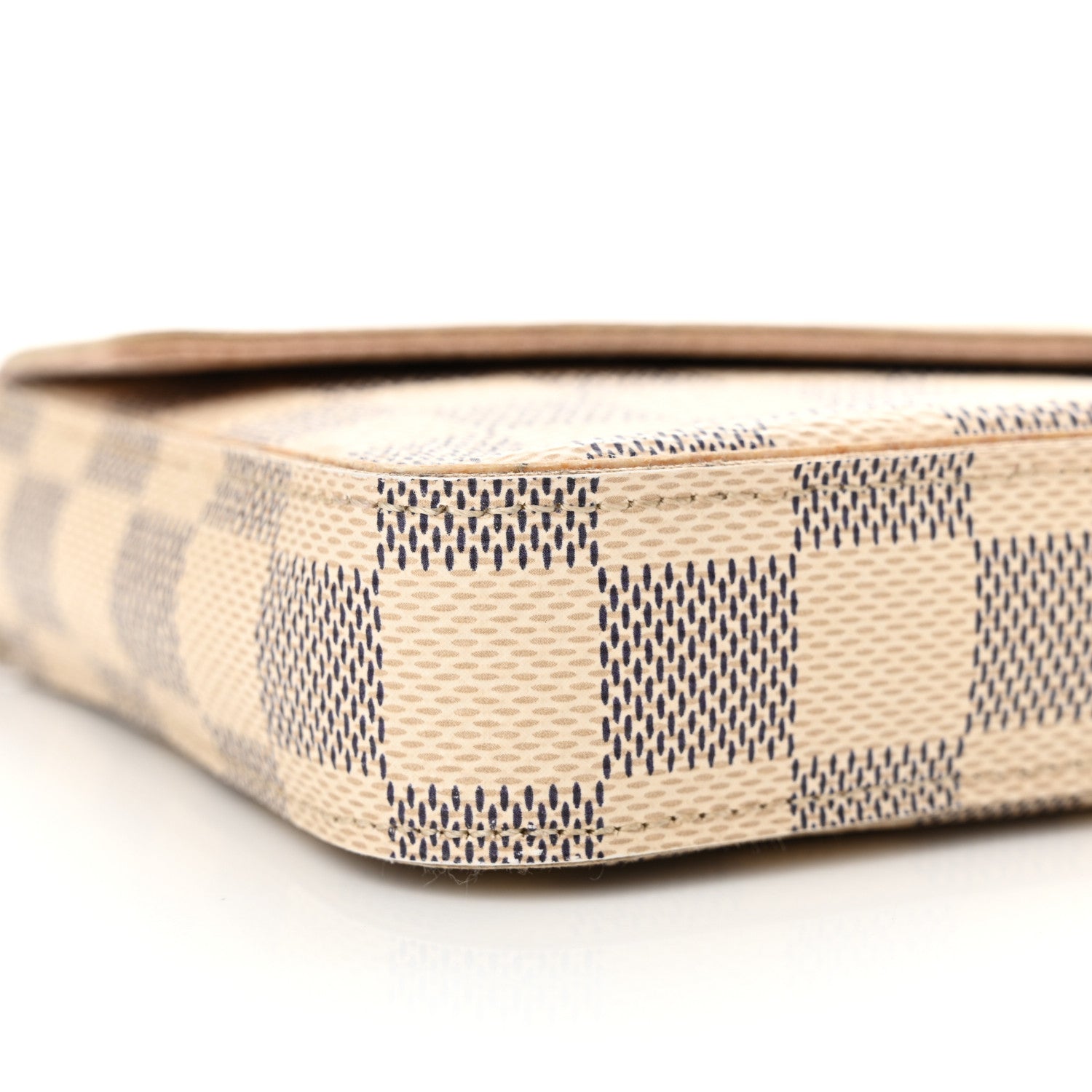 Louis Vuitton Damier Azur Pochette Felicie Chain Wallet Rose Ballerine 10 of 20