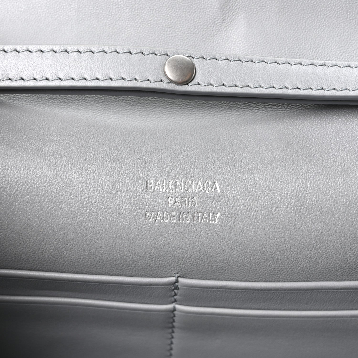 Balenciaga Smooth Calfskin Small Bel Air Clutch On Strap Cloud Grey 6 of 9