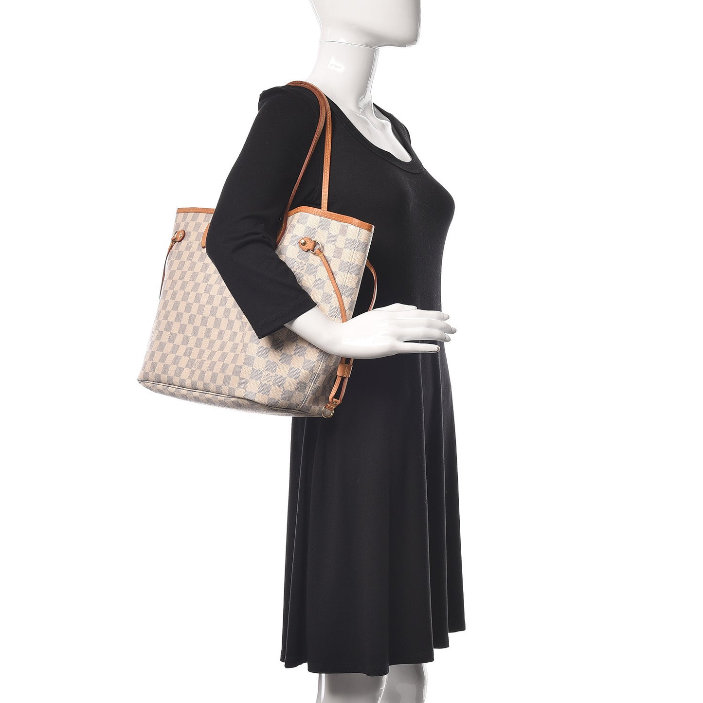 Damier Azur Neo Neverfull MM Rose Ballerine