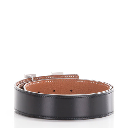 Hermes Box Togo 32mm H Belt 80 Black Gold 3 of 6