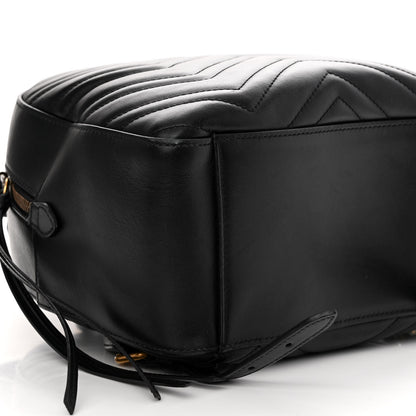 Gucci Calfskin Matelasse GG Marmont Dome Backpack Black 11 of 15
