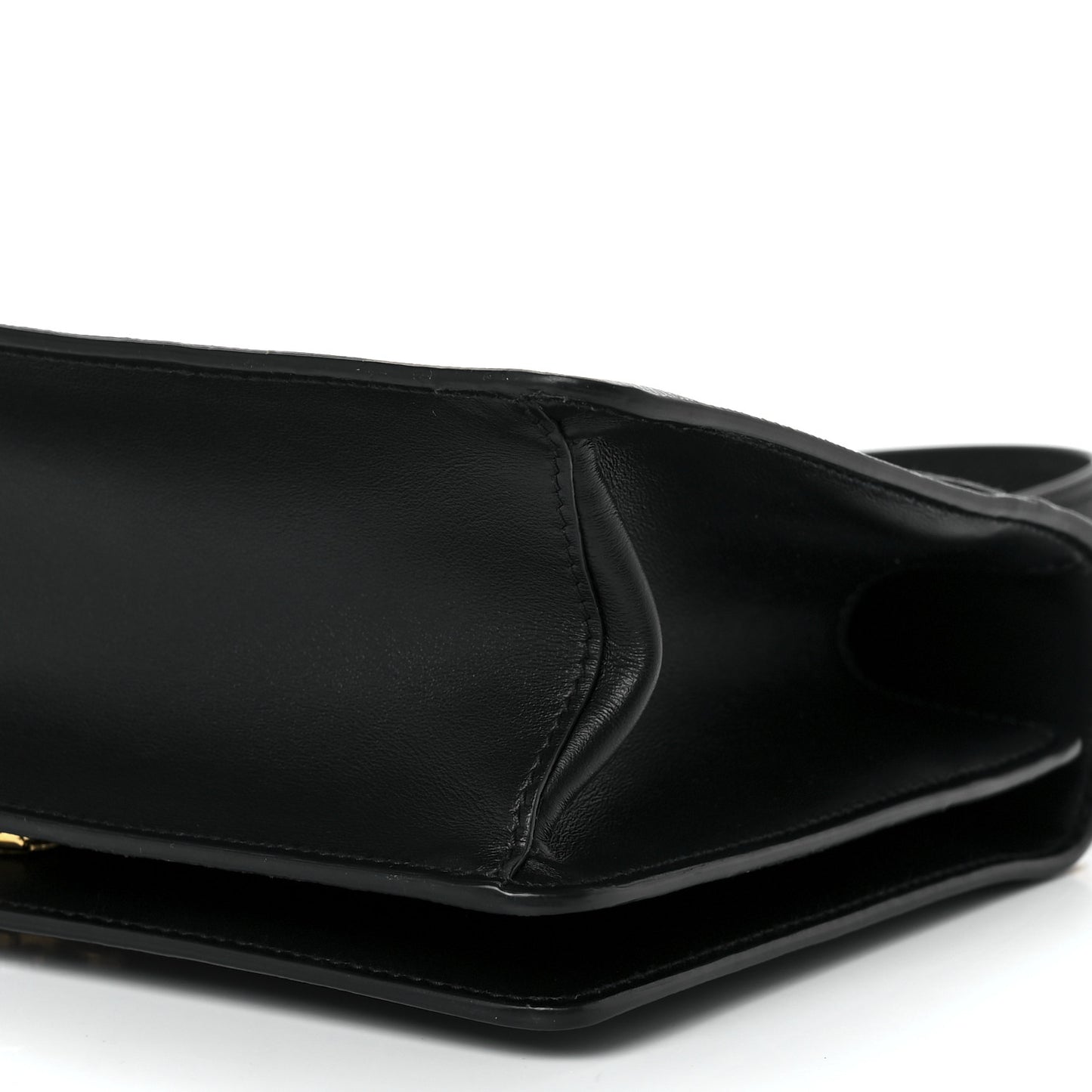 Saffiano Chain Shoulder Bag Black