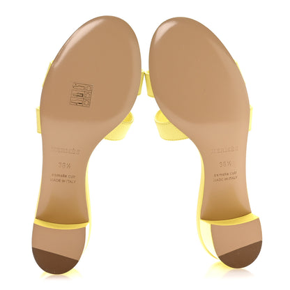 Hermes Epsom Oasis Sandals 36.5 Jaune Pollen 6 of 8