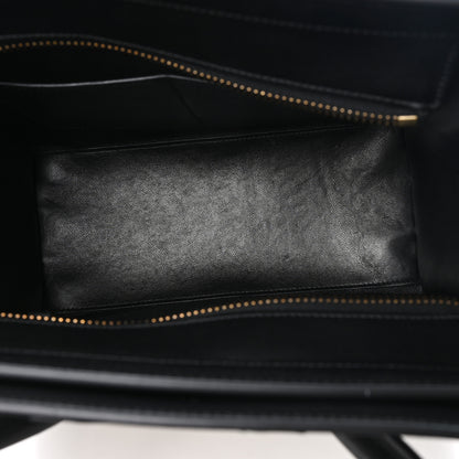 Celine Polka Dot Snakeskin Smooth Calfskin Micro Luggage Black White 5 of 10
