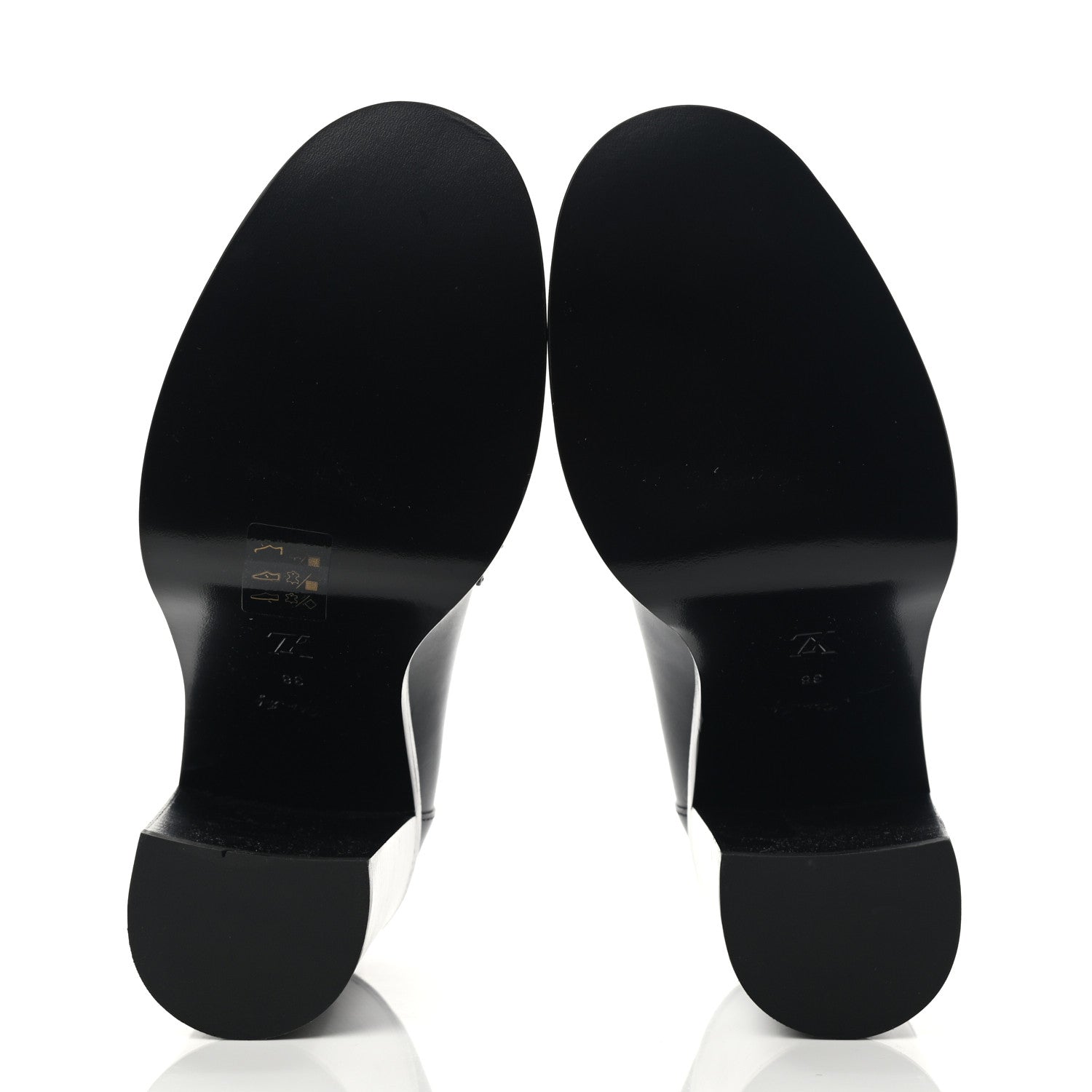 Louis Vuitton Monogram Calfskin Academy Loafers Pumps 38 Black 5 of 11