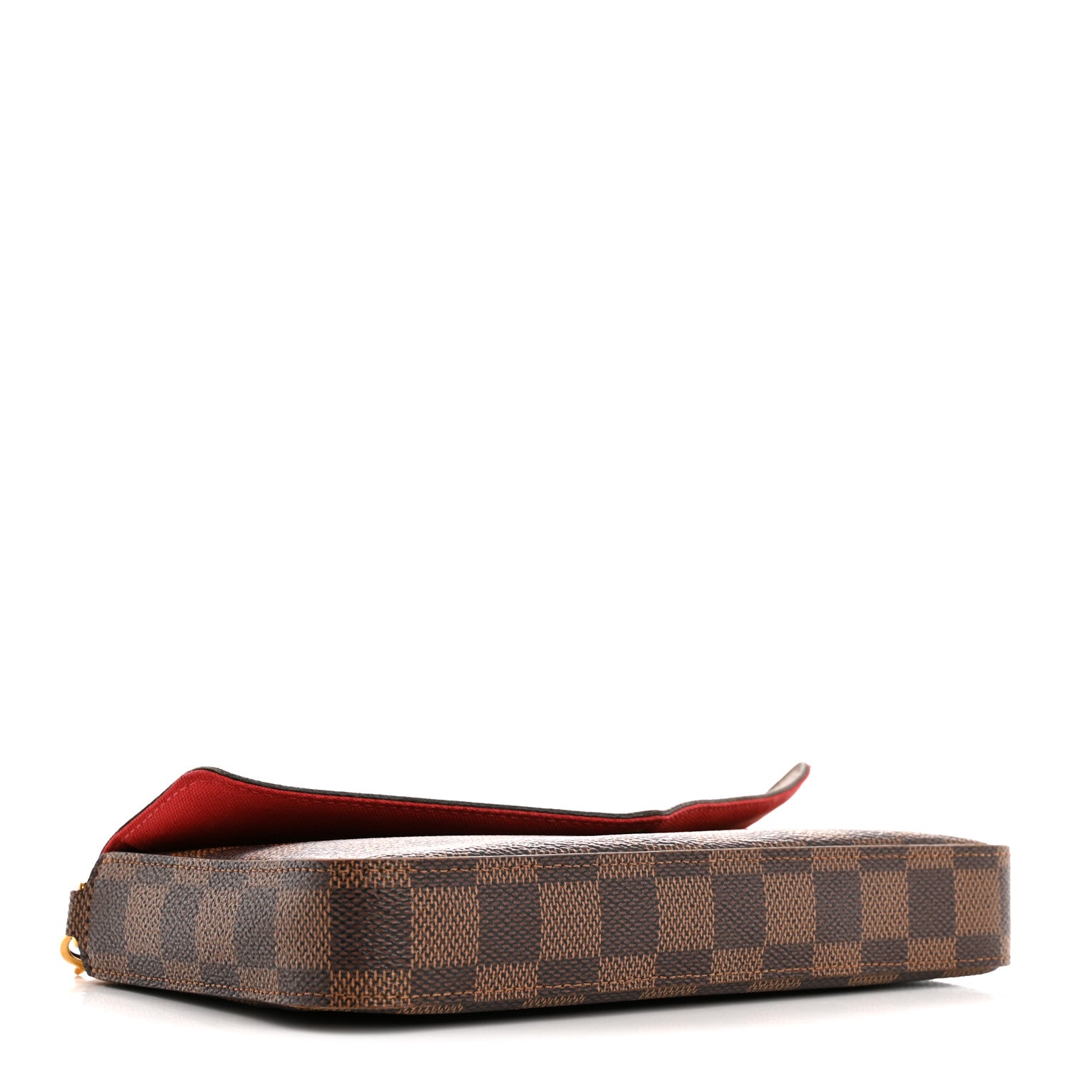 Louis Vuitton Damier Ebene Pochette Felicie Chain Wallet 4 of 15