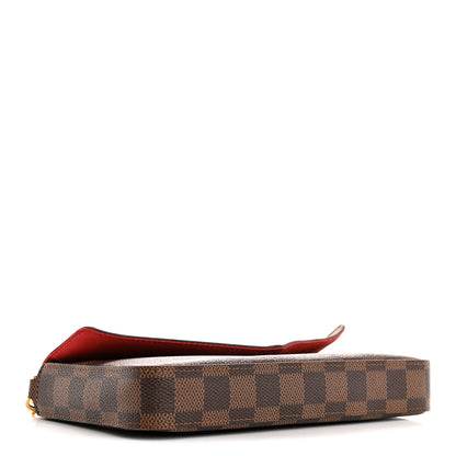 Louis Vuitton Damier Ebene Pochette Felicie Chain Wallet 4 of 15