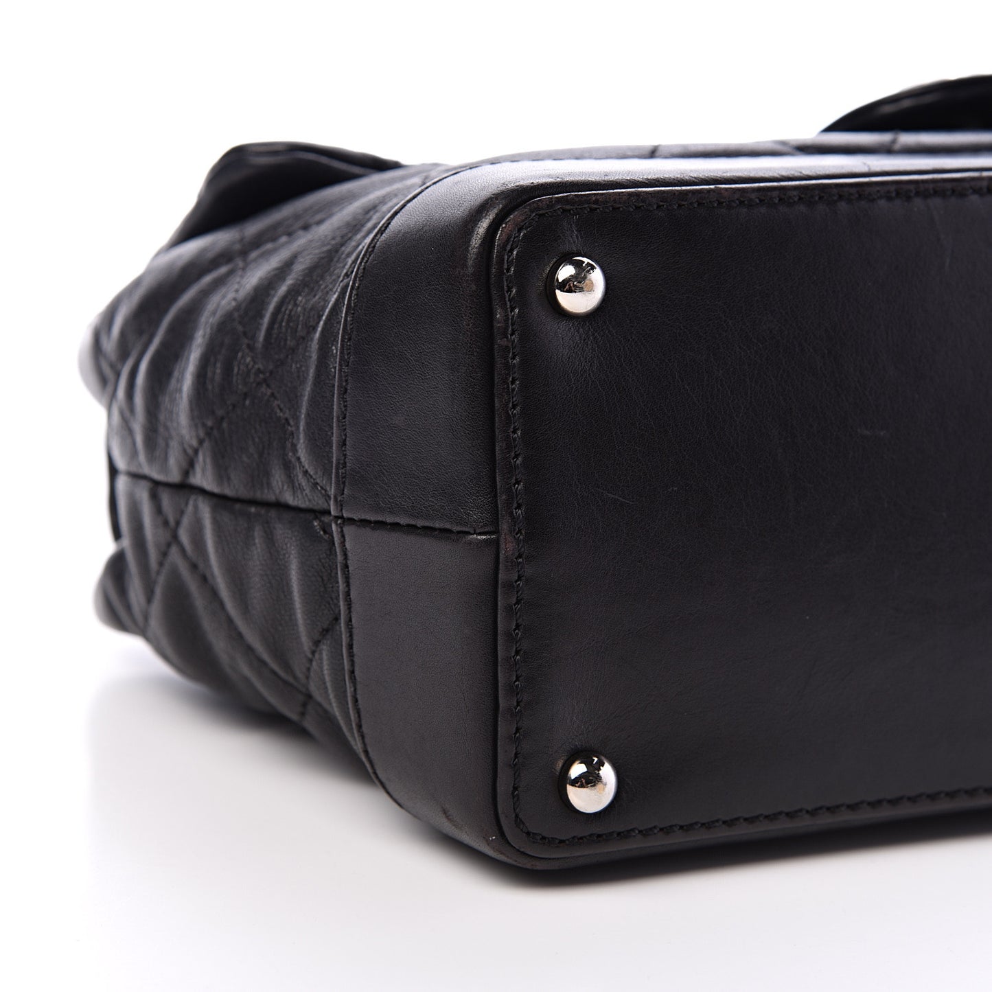 Calfskin Quilted VIP Flap Black
