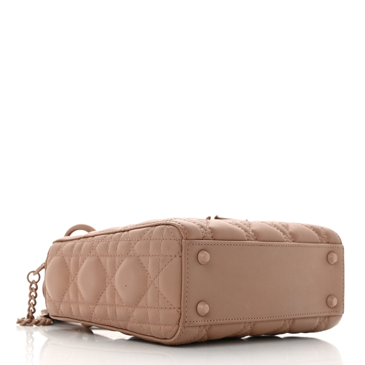 Christian Dior Ultra Matte Calfskin Cannage Mini Lady Dior Light Beige 4 of 10