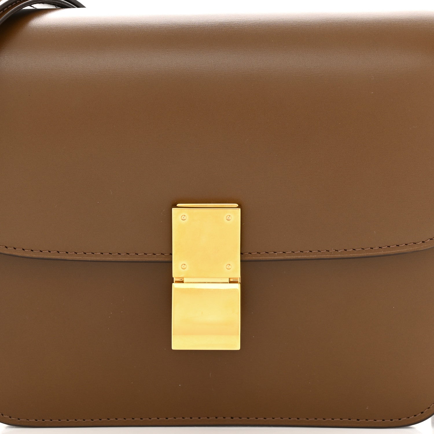 Celine Box Calfskin Teen Classic Box Flap Bag Camel 8 of 10