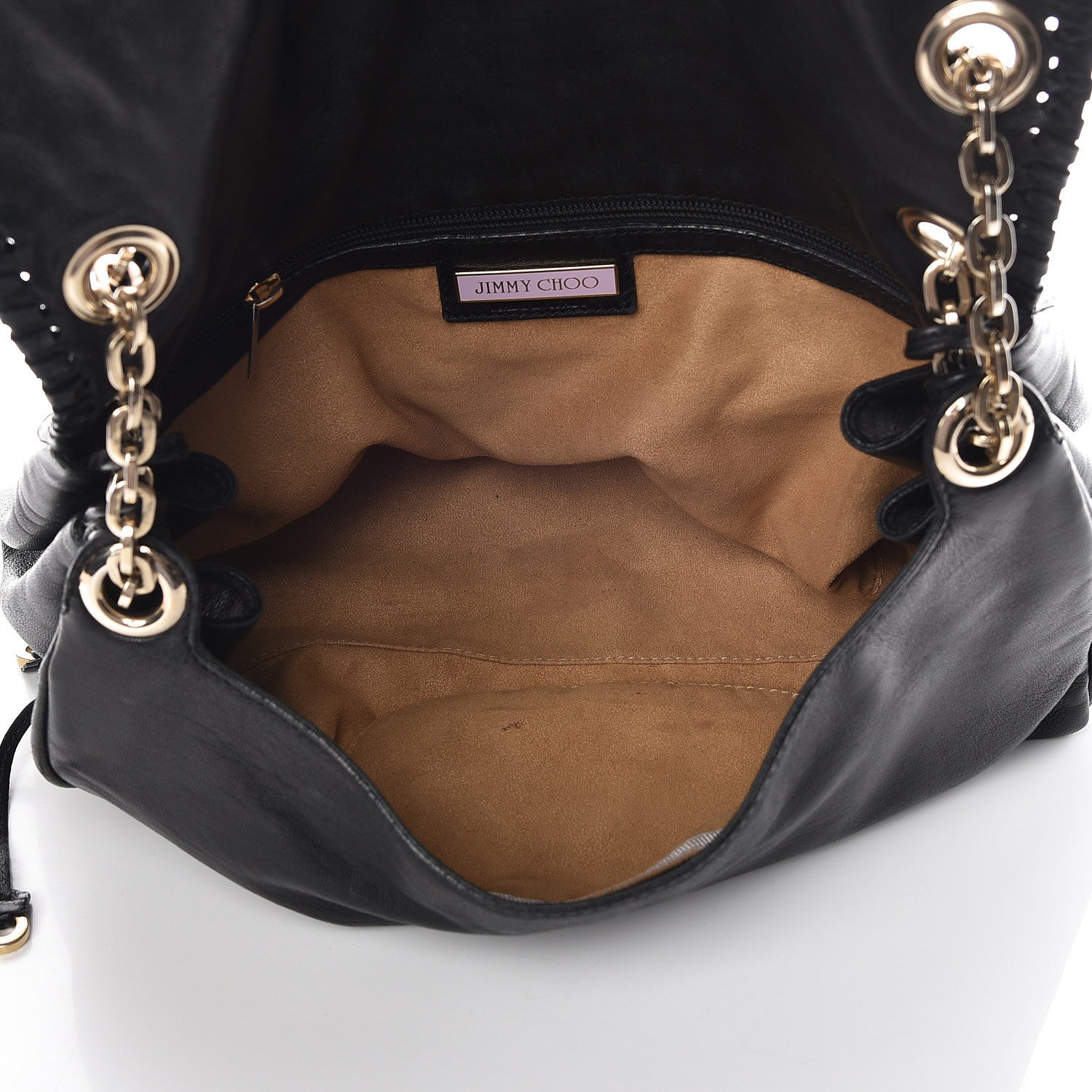 Jimmy Choo Lambskin Snakeskin Woven Flap Hobo Black 5 of 12