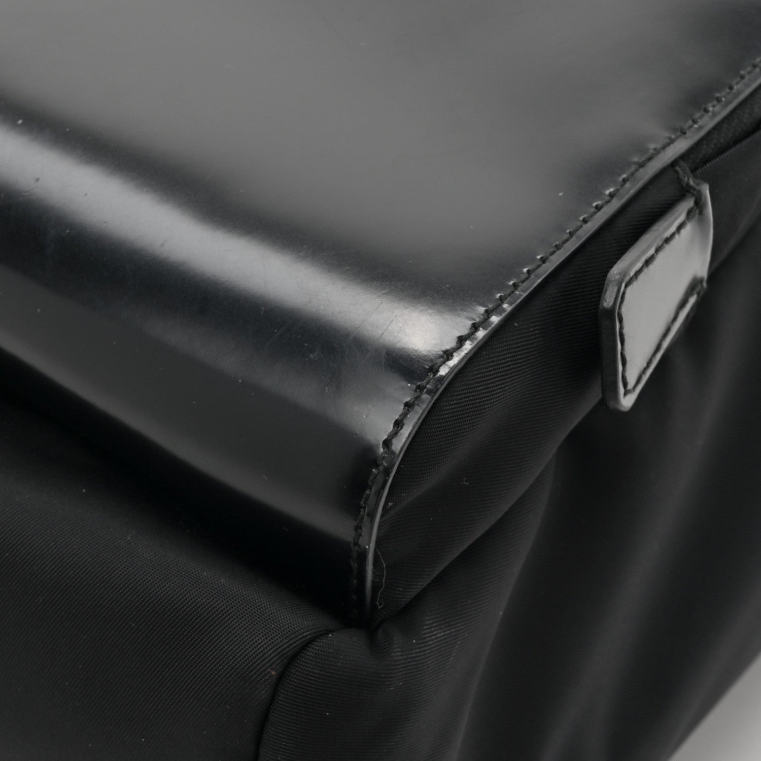 Prada Nylon Brushed Calfskin Mini Backpack Black 11 of 13