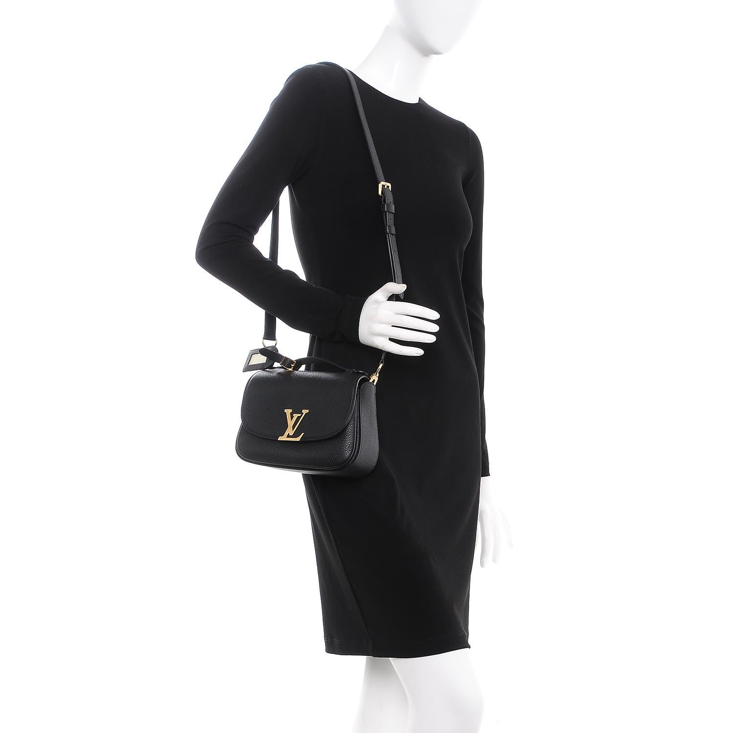 Louis Vuitton Grained Calfskin Vivienne NM Black 2 of 8