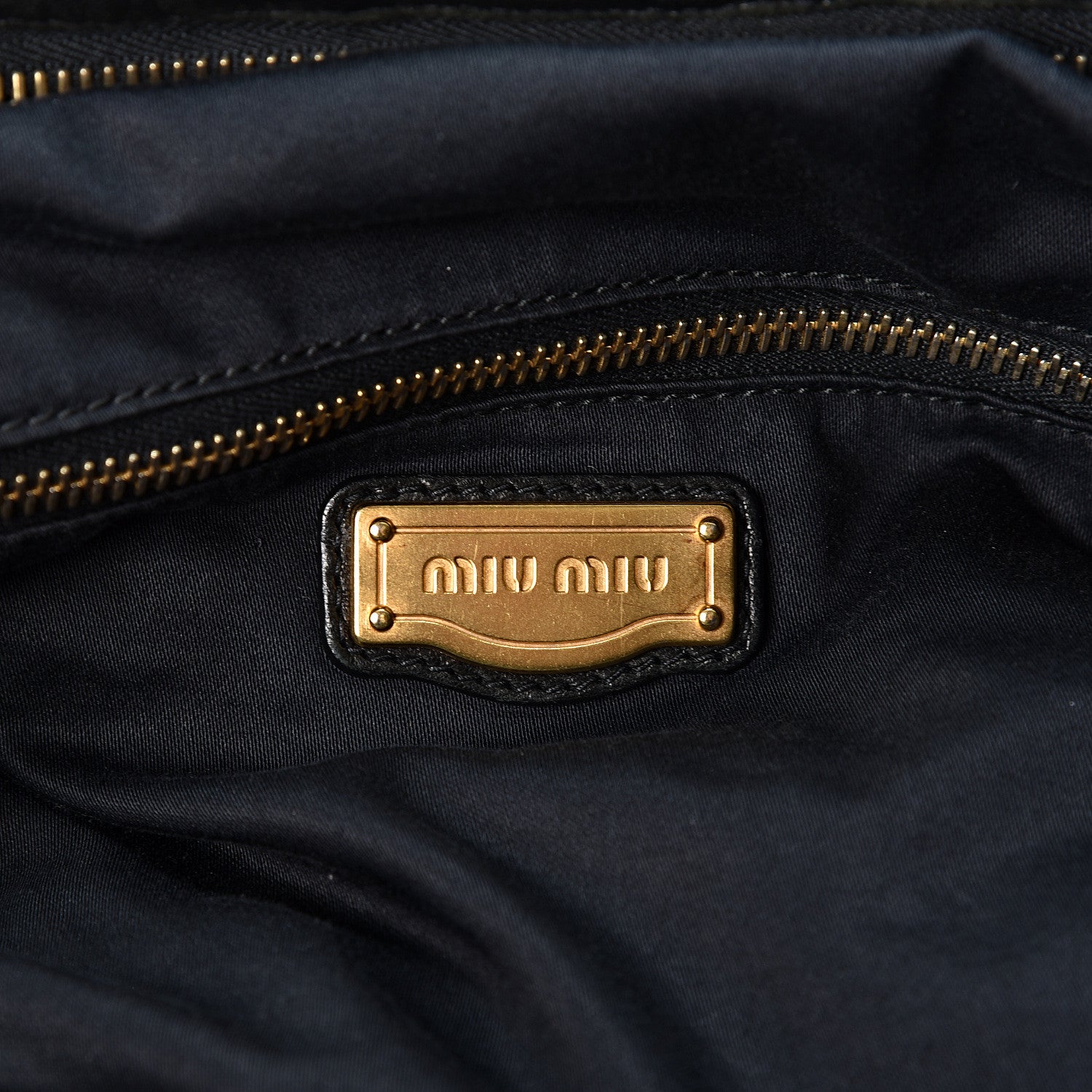 Miu Miu Nappa Woven Top Handle Satchel Black 5 of 8