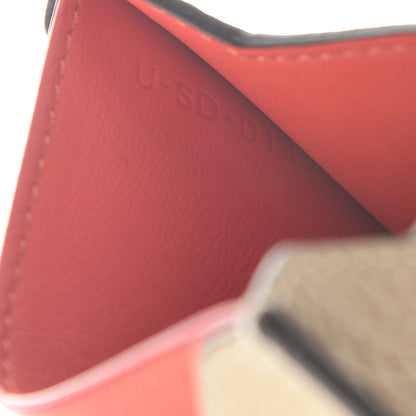 Celine Drummed Calfskin Bi-Color Card Holder Dune 8 of 8