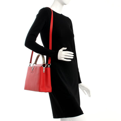Louis Vuitton Taurillon Python Capucines PM Rubis 2 of 8