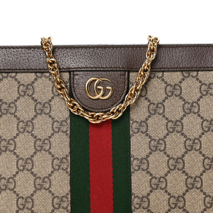 Gucci GG Supreme Monogram Web Small Ophidia Chain Shoulder Bag Brown 8 of 10