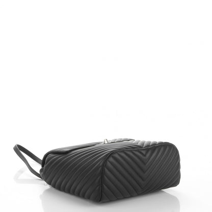 Chanel Calfskin Chevron Quilted Large Urban Spirit Backpack Black 4 of 7