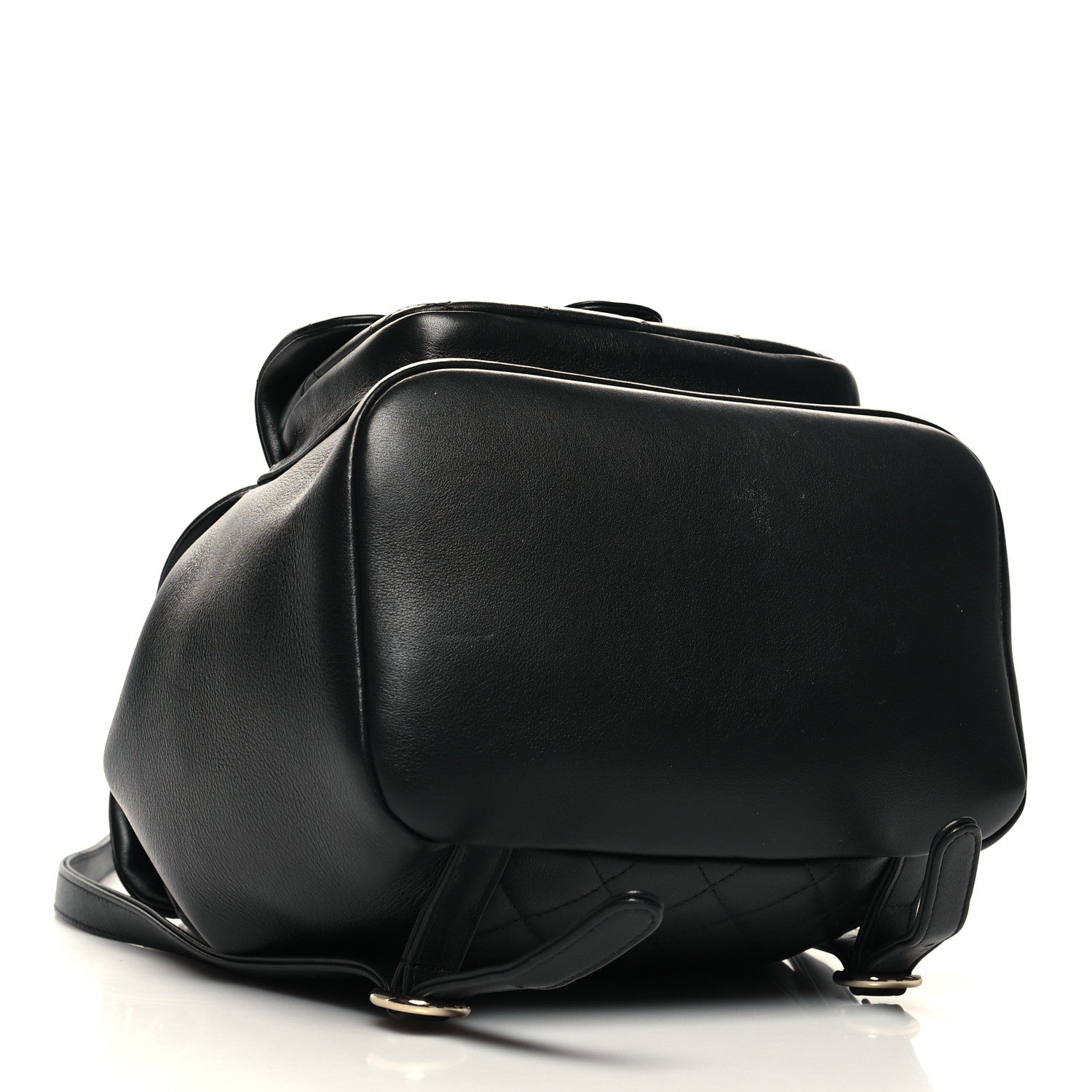 Chanel Lambskin Quilted Large Duma Drawstring Backpack Black 4 of 12