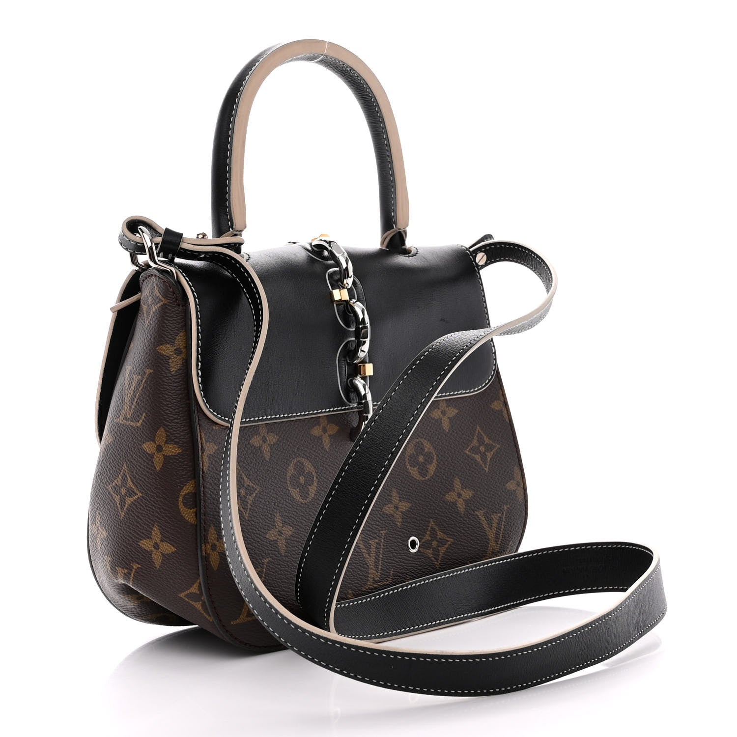 Louis Vuitton Calfskin Monogram Chain It Bag PM Black 3 of 13