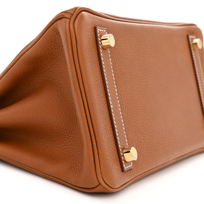 Hermes Natural Barenia Faubourg Birkin 25 Fauve 9 of 11