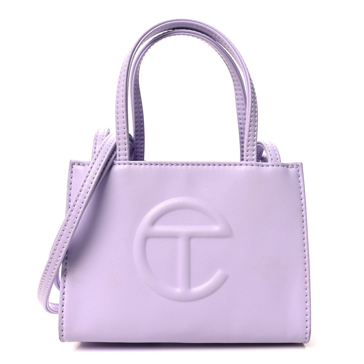 Vegan Leather Small Shopping Bag Lavender