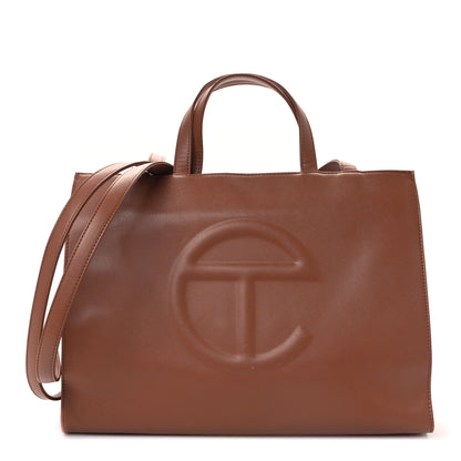 Telfar Vegan Leather Medium Shopping Bag Tan 1 of 9