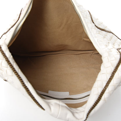 Bottega Veneta Nappa Intrecciato Medium Veneta Chain Hobo White 4 of 10