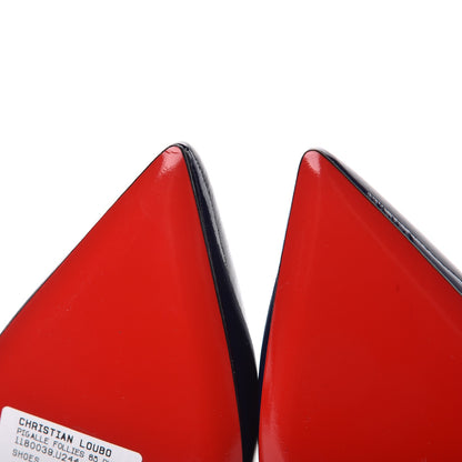 Christian Louboutin Patent Pigalle Follies 85 Pumps 39 China Blue 9 of 10