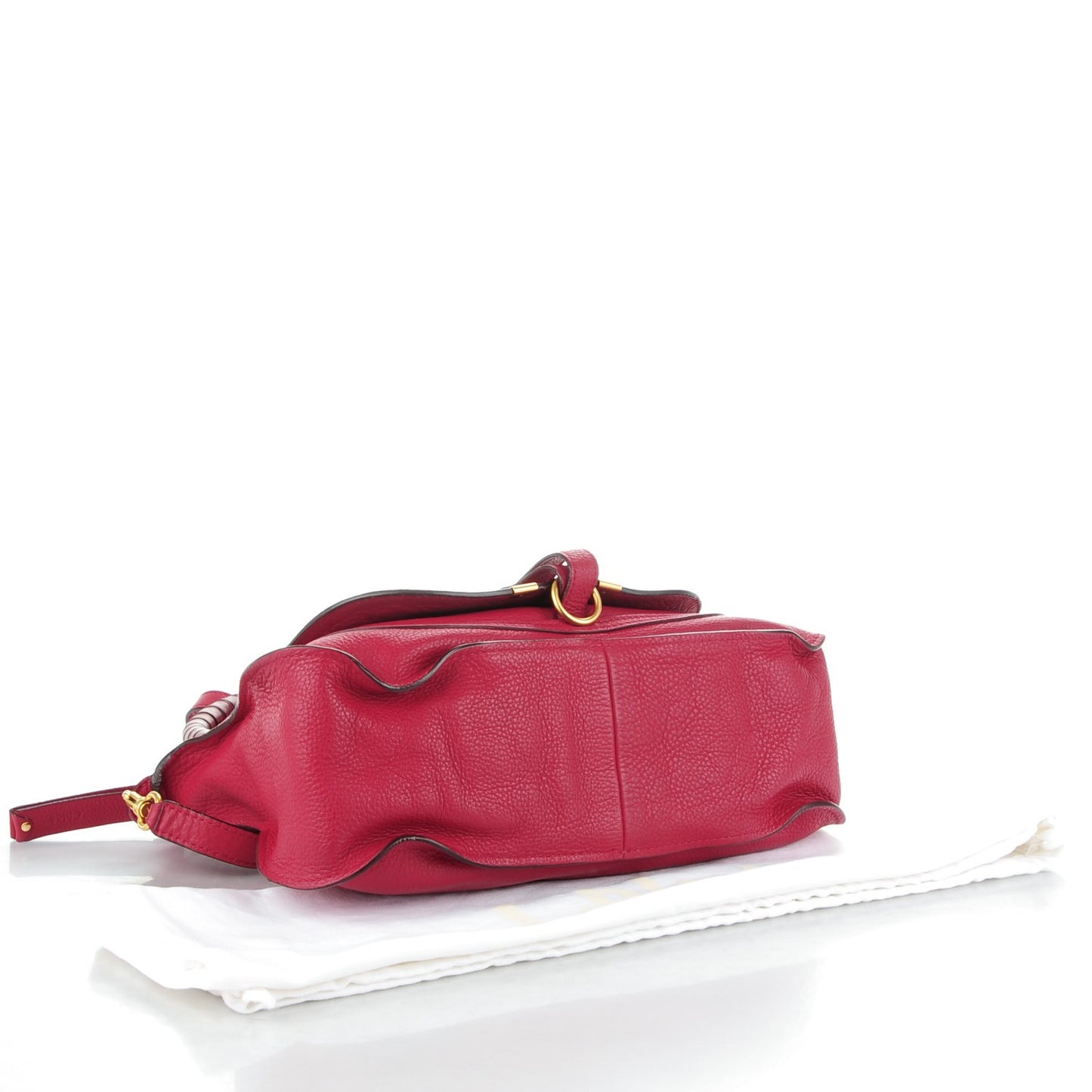 Calfskin Medium Marcie Satchel Peony Red