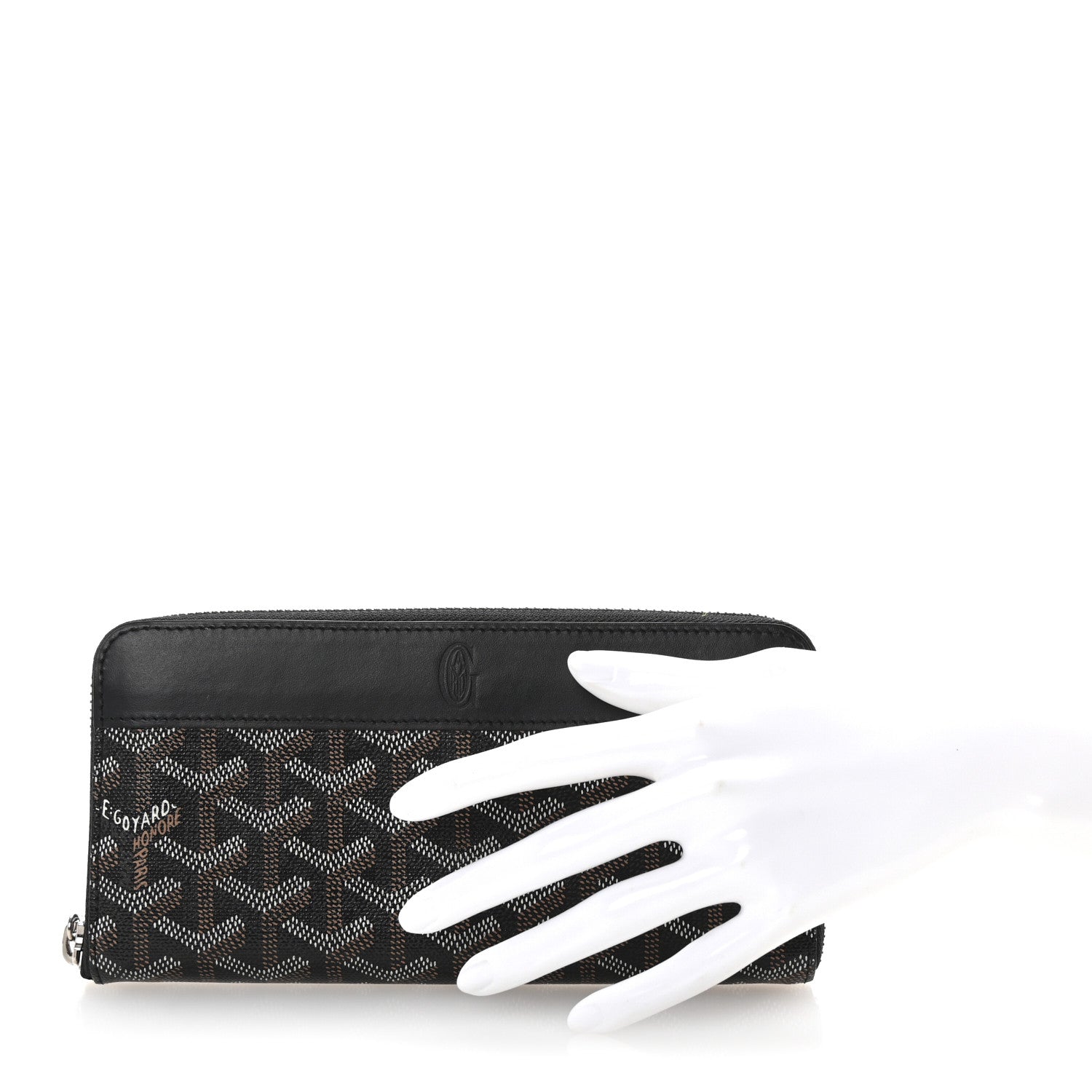 Goyard Goyardine Matignon Zip Around GM Wallet Black 2 of 7