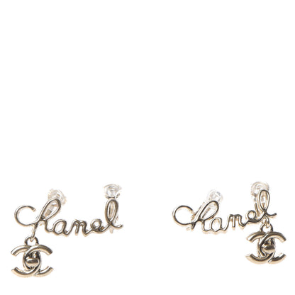 Chanel Metal Logo CC Turnlock Clip On Earrings Gold 1 of 4