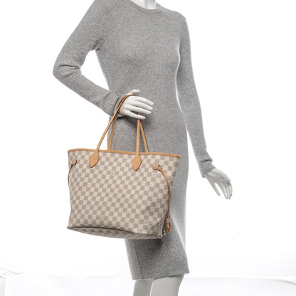 Louis Vuitton Damier Azur Neo Neverfull MM Rose Ballerine 2 of 8