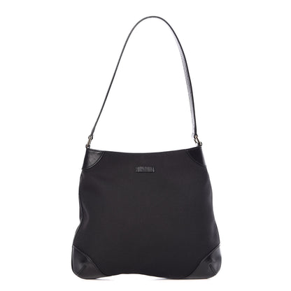 Gucci Canvas Signature Hobo Shoulder Bag Black 1 of 11