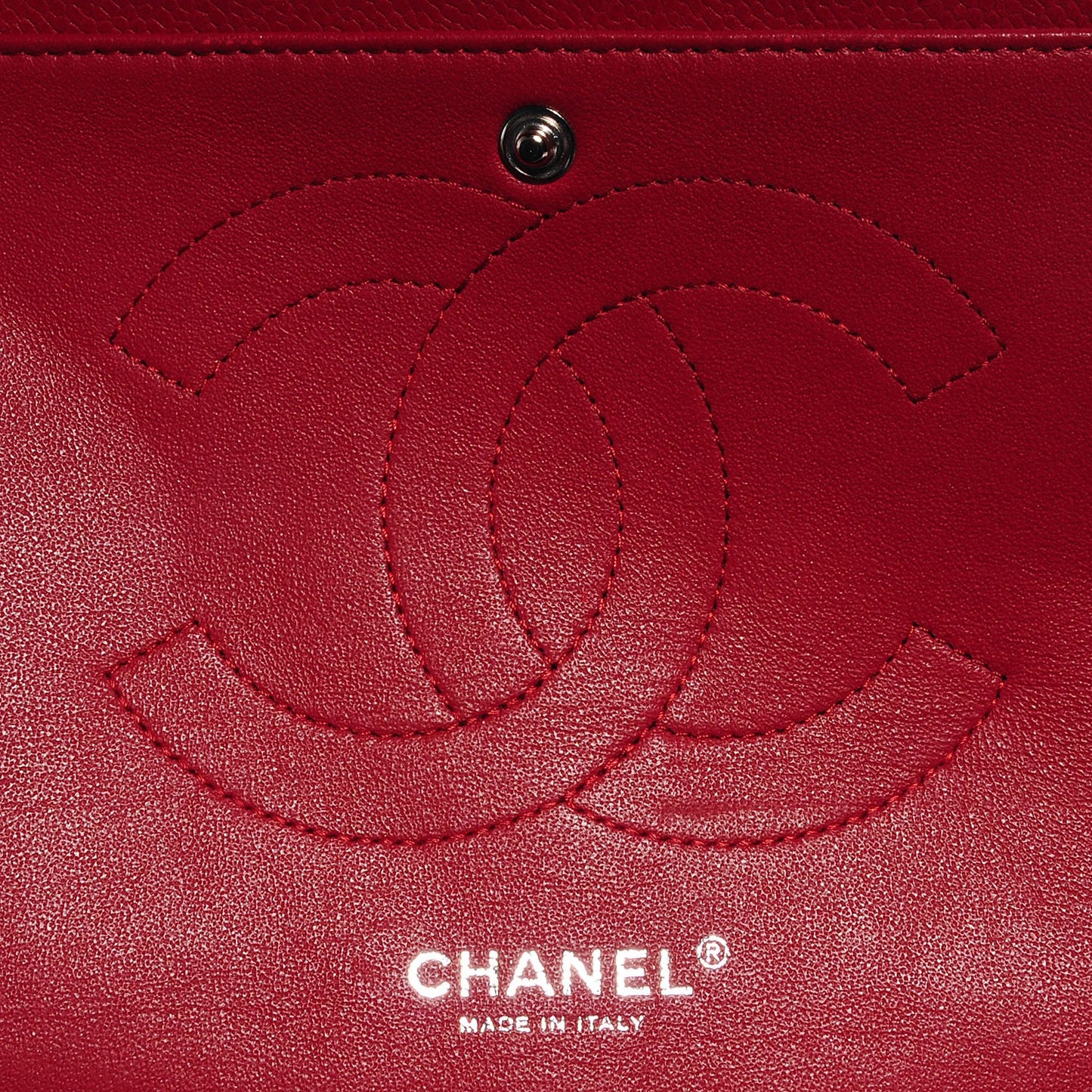 Caviar Jumbo Double Flap Red